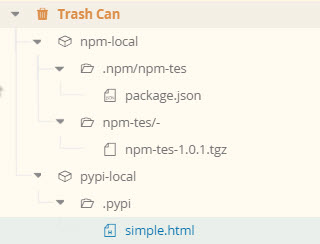 Trash can in browser